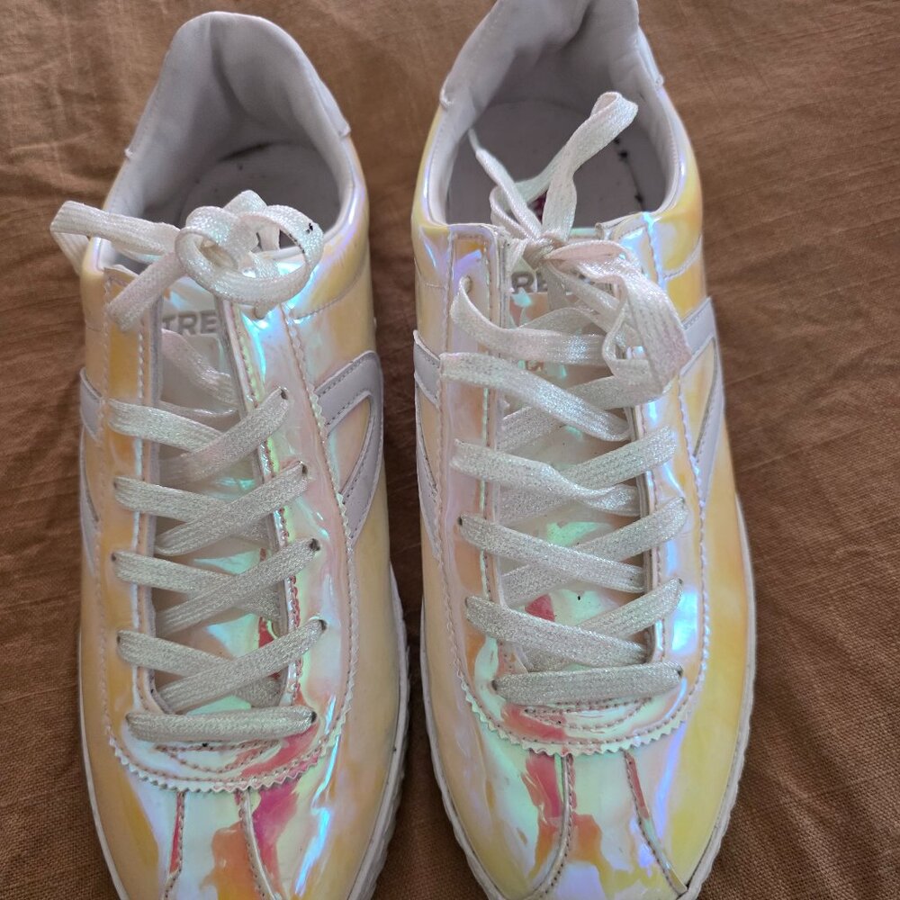 Tretorn Yellow/Multicolor Iridescent Shoes Women’s US 9.5